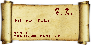 Helmeczi Kata névjegykártya